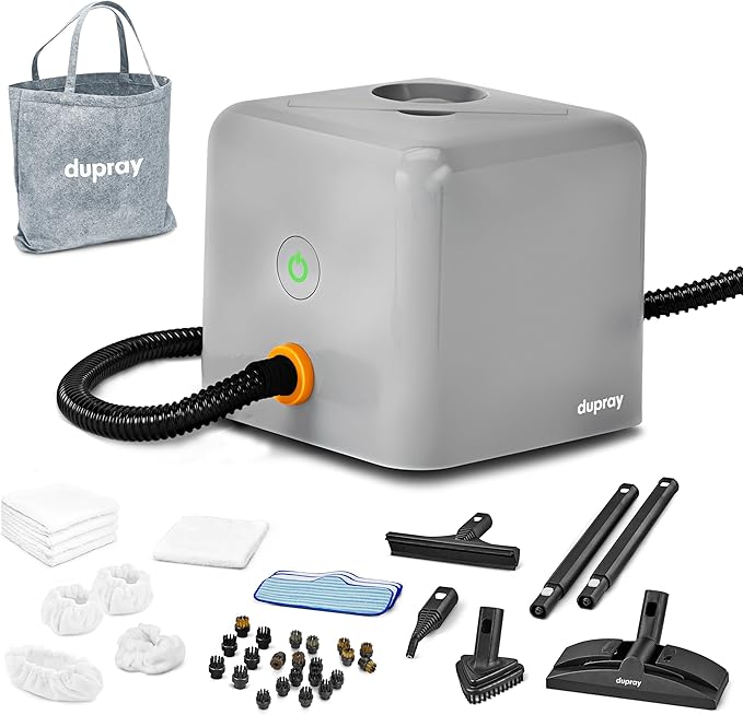 Dupray Neat Plus Steam Cleaner, Multipurpose Steamer for Floors, Grout & Upholstery, Chemical-Free Cleaning, Fast Heat-Up, 40-Piece Accessory Kit