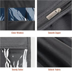 Univivi Garment Bag Suit Bag for Storage and Travel 43 inch, Washable Suit Cover for T-Shirt, Jacket, Suits, Coats, Set of 5, Oxford Fabrics