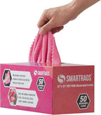 Arkwright Smart Rags Microfiber Cleaning Cloths, Pack of 50 in a Box, Lint Free 180 GSM Reusable Towels for Auto, Office and Household Cleaning, 12 x 12 in, Pink