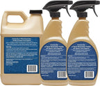 Granite Gold Quartz Cleaner Spray for Caesarstone, Cambria, Silestone and All Other Quartz Countertop Surfaces, 64 Fluid Ounces and 2 x 24 Fluid Ounces