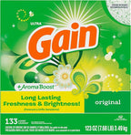 Gain Powder Laundry Detergent, Original Scent, 133 Loads, 123 OZ (Pack of 2)