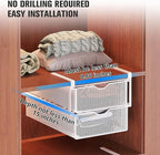 Underwear Drawer Organizer for Closet, Hanging Pull-Out Bra Sock Lingerie Storage Basket - Double-Layer Mesh Undergarment Organizer, Multifunctional Space-Saving Wardrobe Organizer for Bedroom