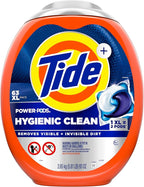 Tide Hygienic Clean Power PODS Laundry Detergent Pacs, Original Scent, 63 Count, Removes Visible and Invisible Dirt