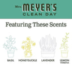 MRS. MEYER'S CLEAN DAY Multi-Surface Cleaner Concentrate, Use to Clean Floors, Tile, Counters, Basil, 32 fl. oz (Pack of 2)