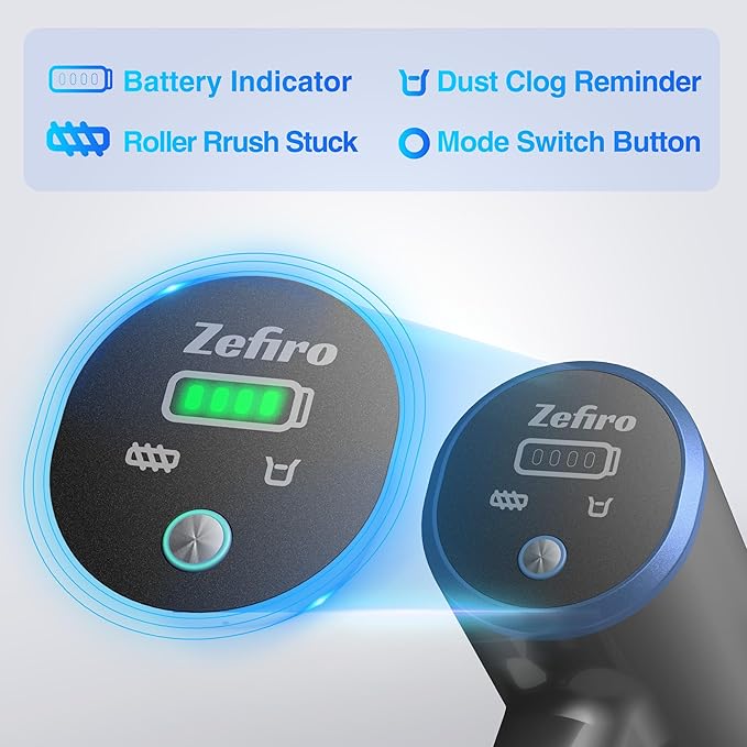 Zefiro Cordless Vacuum Cleaner for Home,450W /40Kpa 50Mins Stick Vacuum,Anti-Tangle 1.5L Dust Cup, Rechargeable Wireless Handheld Vacuum for Pet Hair/Carpet/Floor