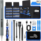 STREBITO Electric Screwdriver, 144-in-1 Precision Screwdriver Set, 120 Magnetic Bits, Organized Storage and Portability, Small Tool Kit for Electronics, PC, Computer and Laptop