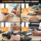 Precision Electric Screwdriver Set,160-in-1 Mini Electric Screwdriver,650mAh Rechargeable Screwdrivers,S2 Magnetic Bit,3 Torque Settings,Repair Tool Kit for Computer Phone Laptop Camera Watch Glasses