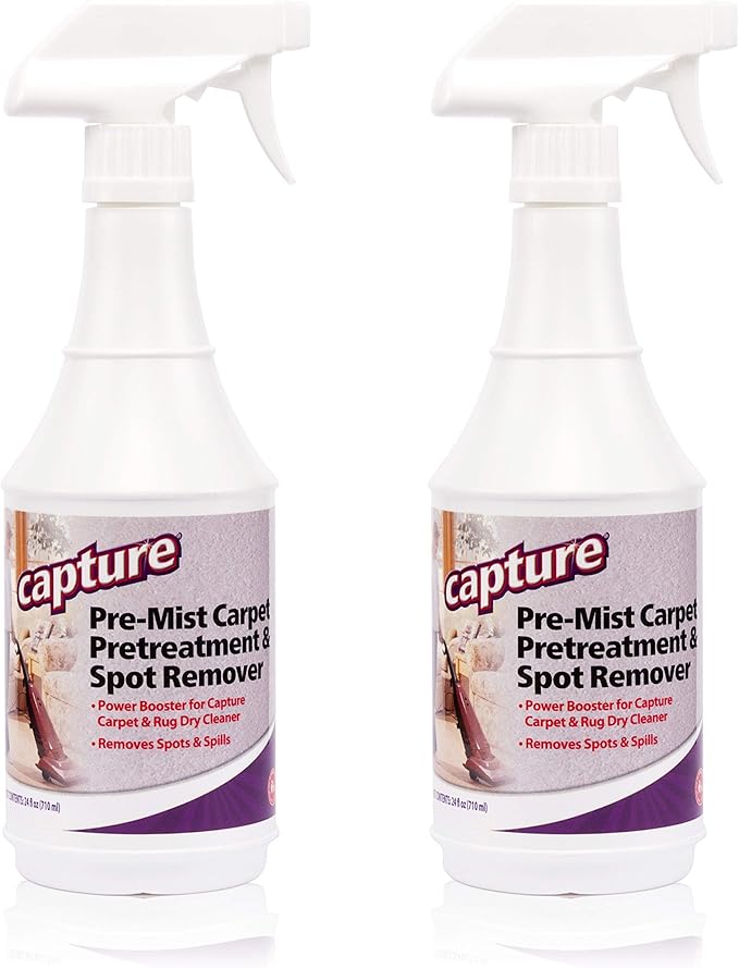 Capture Carpet & Rug Dry Cleaner (2.5lb) & Pre-Mist Soil Release for Carpet Dry Cleaner, Carpet Cleaning Pre Spray (2 Pack) - Bundle