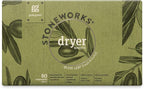 Grab Green Stoneworks Dryer Sheets, 80 Sheets, Olive Leaf Scent, Plant and Mineral Based, Softens Fabrics, Reduces Static-Cling and Wrinkles, Freshens Clothing