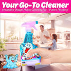 Spray Bottle With Microfiber Cap - All Purpose Cleaner 16oz - Lavender (2 Pack)