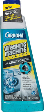 Carbona Washing Machine Cleaner with Activated Charcoal | Removes Odor-Causing Residues | Works in Standard & High Efficiency Washing Machines | 8.4 FL Oz, 1 Pack