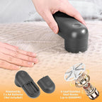 Electric Fabric Shaver and Lint Remover, Portable Fuzz Remover for Clothes and Furniture, Battery Operated, Easy to Use and Clean, Suitable for Sweaters, Blankets.（Dark Grey）