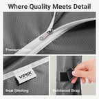VIPEK V5C Medium Covered Clothes Rack Heavy Duty Portable Closet Wardrobe, Freestanding Black Clothing Rack with Grey Upgarded Polyester Cover, Adjustable Custom Closet Rack, 56.7" Lx15.7 Wx76.4 H