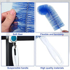 Fan Cleaner Brush Bendable Fans Duster Reusable Dust Remover Plastic Dust Cleaner Flexible Microfiber Head Ceiling Brush for Fans Air Conditioning Home Car Vents Curtain Box Fan Shutters, 3 Pcs