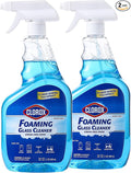 Clorox Foaming Glass Cleaner Trigger Spray, Streak Free No Drip Formula for Windows, Mirrors, and Glass Surfaces, All Purpose Household Cleaning Spray in Fresh Scent, 32 Ounce - 2 Pack