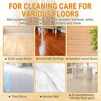 Household Hardwood Floor Cleaner, Floor Solution for Mopping Wood Tile Laminate, Marble, Natural Stones, Porcelain Shower Bathroom, Liquid-17.6 Fl Oz1 Bottle
