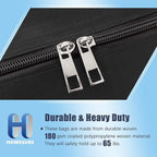 HOMESURE 4 Pack Large Strong Moving Bags with Zippers & Carrying Handles - Water-Resistant - Heavy Duty Storage Tote for Space Saving Moving Storage, Fold Flat, Alternative to Moving Box (Black)