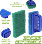 5 Pack Electric Cleaning Brush Pad Kitchen Bathroom Household Cleaning Pad Swimming Pool Wall Cleaning Brush Heavy Duty Griddle Scrubber Scouring Pad and 1 Pack Handle kit(Multicolor)