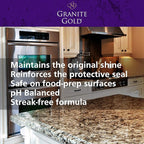 Granite Gold Polish Spray, Streak-Free Shine for Granite, Quartz, Marble, Travertine, Natural Stone Countertops, 24 Fl Oz (Pack of 1)