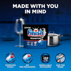 Finish Quantum Dishwasher Pods, No Pre-Rinse Dishwasher Detergent Soap Removes 24HR Dried-On Stain and Grease, Leaving a Virtually Spotless Shine, 57 Count