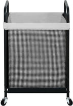 STO STO Laundry Hamper, 90L Rolling Laundry Sorter Cart with Removable and Washable Liner Bag, Clothes Hamper with Wheels and Metal Handle for Laundry Room and Bedroom, Gray
