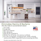 Nutra-Max Hospital Grade Disinfectant, EPA List N & G, Kills 99.9% Viruses & Bacteria, 1:32 Concentrate Makes 32 Gallons, Commercial Multi-Surface Cleaner For Home