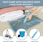 Roomimaster Vacuum Storage Bags, Vacuum Seal Space Saver Bags for Clothing, Travel Lugggage,Carry-on, Blankets, Comforters, Pilow, Bedding, 10 Large