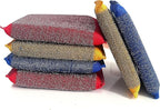 Steel Wool Scrub Sponges – Non-Scratch Microfiber Kitchen Scrubbers for Pots, Pans, and Household Cleaning – Heavy-Duty, Reusable Sponges (Green)