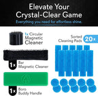 Magnetic Glass Cleaner BoroBuddy Pro | Cleans Hard to Reach Stains on Glass, Ceramic, Metal Pieces of All Shapes & Sizes | Glass Pieces, Bottles, Glassware | Free Scrubber Pads | Green
