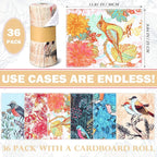 36 Pack Bird Reusable Cleaning Cloths Washable Cotton Kitchen Towels for Home(Multicolor)