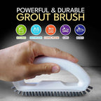 Grout Cleaning Brush Set (4 Pcs) Heavy Duty Hand Grout Scrub Brush & Detail Cleaning Brush Set for Baseboards,Floor, Corners, Shower, Bath Tub & Tiles