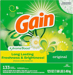 Gain Powder Laundry Detergent, Original Scent, 133 Loads, 123 OZ (Pack of 2)