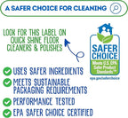 Quick Shine Hardwood Floor Cleaner & Wood Floor Polish w/Plant-Derived Carnauba 2-27oz Bottles, Removes Scratches, Safer Choice, A Clean That Can Be Seen