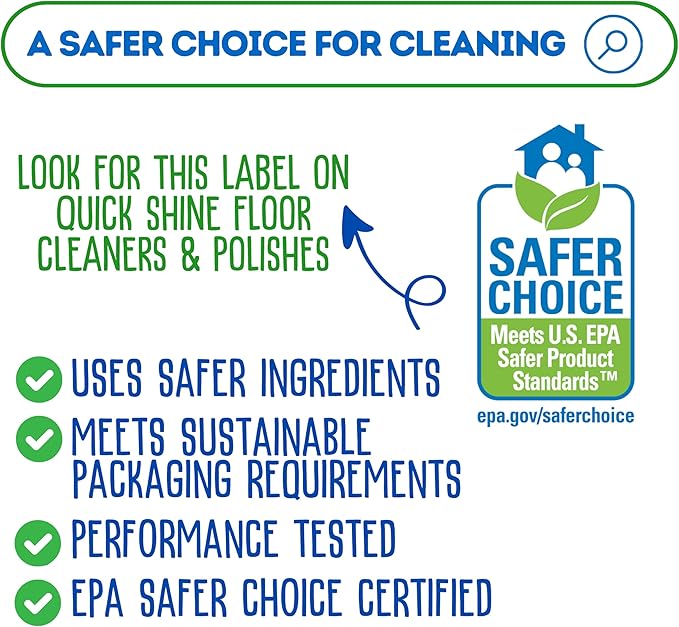 Quick Shine Plant Based Pet Floor Cleaner 27 oz, 2Pk | Ready to Use, Removes Dirt, Streak Free, No Rinse | Hardwood, Laminate, Luxury Vinyl Plank LVT, & Tile | Safer for Kids, Pets & Our Environment