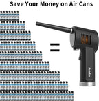 Svinkal Air Duster, Handheld Cordless Air Duster, Air Blower Rechargeable, Electric Compressed air Gun Battery Operation, for Cleaning Computer Keyboard Camera Lego Toys.