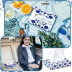 Yinder 24 Packs 960 Sheets Tissue Cube Car Facial Boxes Disposable Facial Travel Tissues Holder for Car 2 Ply 40 Sheets for Household Kitchen School Bathroom (Retro)