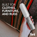 Flint Plus Retractable Lint Remover & Pet Hair Roller for Clothes – Refillable & Reusable Lint Roller with 70 Extra Sticky Tear-Off Sheets – Value Pack, Light Grey