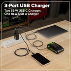 Greenworks 24V Cordless Brushless 400 in-lbs Drill/Driver+1950 in-lbs Impact Driver Combo,High Torque, Lightweight, (2) 2.0Ah USB-C Batteries(12,000mAh Power Bank) and 65W USB-C Fast Charger(3-Port)