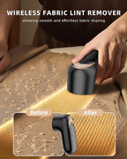 Fabric Shaver Lint Remover, Rechargeable Lint Shaver with 6-Leaf Blades, Sweater Defuzzer, Quickly Remove Fuzz Lint Balls for Clothes, Sweater, Couch, Blanket, Curtain, Wool, Cashmere