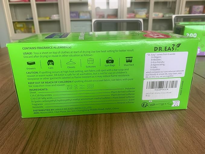 r.Easy LINT & HAIR REMOVER Pet HUGESHEETS with 3X Dryer Sheets, Rose Dream, 200 Count,PLANT&MINERAL-BASED FORMULA