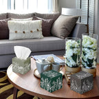 12 Pack Christmas Flower Line Drawing Facial Tissues Cube Face Boxes 600 Sheets 3 Ply Small Square Tissues Bulk for Xmas Car Bedroom Supplies