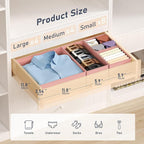 DIMJ Drawer Organizer Clothes - 16 Pack Baby Dresser Organizer for Nursery, Foldable Drawer Organizer Bins for Closet Bedroom Organization, Fabric Clothes Storage Dividers for Underwears, Socks, Bras