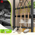 5-Storage Shelves Wire Shelving with Hooks, Metal Shelving Units Shelf Organizer, Wobble-Free Storage Rack with Adjustable Leveling Feet for Kitchen Pantry Laundry Bathroom Dorm,12"D x 30"W x 72"H