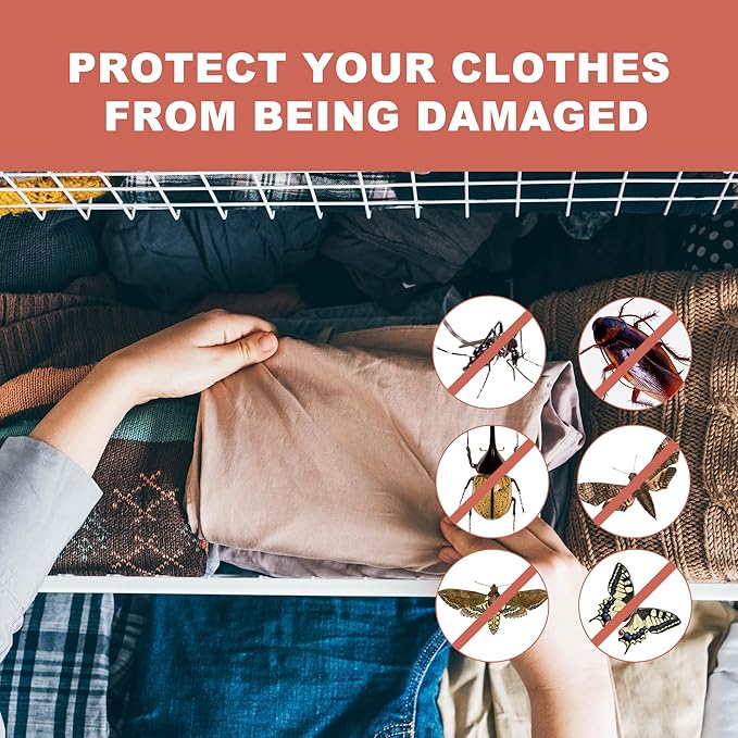 (48pcs) Natural Cedar Wood Cedar Blocks, CedarHanging Chips and Aromatic CedarSachets Moth Protection for Closet Drawers and Wardrobe, CED-ar Blocks for Clothes Storage