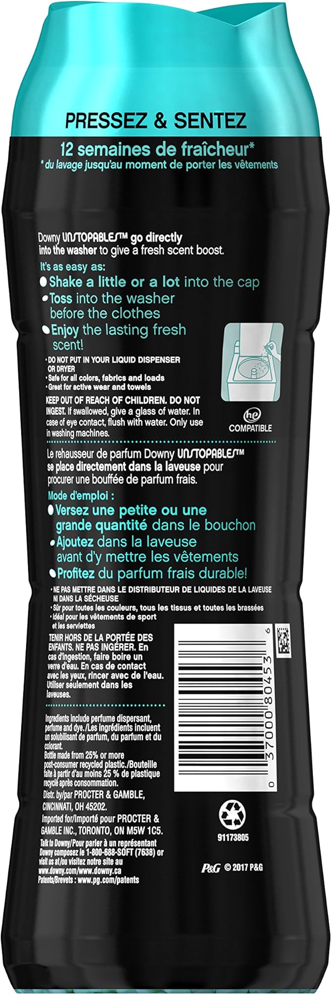 Downy Unstoppables In-Wash Scent Booster Beads, Fresh Scent, 375 g