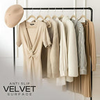 Utopia Home Velvet Hangers 50 Pack - Non-Slip Suit Hangers with 360 Degree Rotatable Hook - for Pants, Coats, Shirts & More (Ivory)