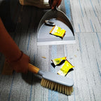 Dustpan and Brush Set -Small Broom Dustpan Set, Hand Broom and Dust Pan for Pet, Car, Dorm, Comping (Gray)