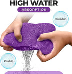 Multi-Purpose Sponges for Cleaning - Purple 4 Pack, Large Sponges for Car Washing, Tile & Grout, All Purpose Cleaning