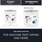 WypAll PowerClean X80 Cloths Heavy Duty Wipes (41025), Jumbo, Extended Use Towels, White (1 Roll of 455 Sheets, 455 Sheet Total)