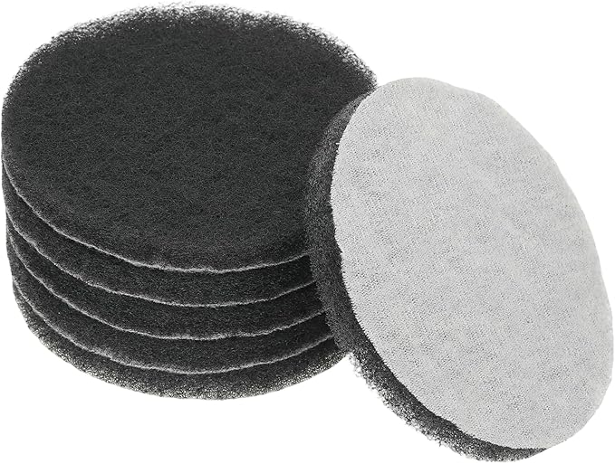 Power Scrub Pads, Scrubbing Pads 1000 Grits Scouring Discs - Fitting for (Home Kitchen Cleaning - Drill Attachment - Scrubber Replacement) 6 Pcs & 5 Inch & Gray